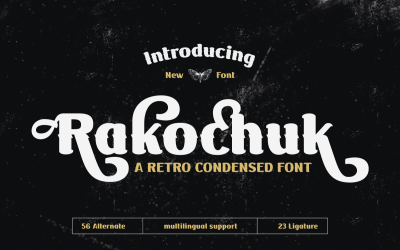 Rakochuk | Retro komprimerat teckensnitt