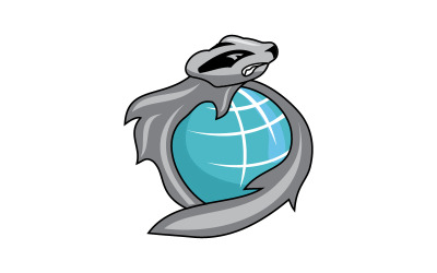 szablon logo świata zwierząt borsuka