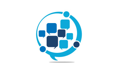 Design del modello del logo delle soluzioni di condivisione
