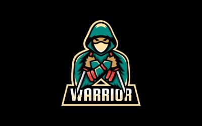 Warrior E-Sports und Sport-Logo-Stil