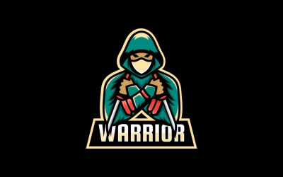 Warrior E-Sports y estilo de logotipo deportivo