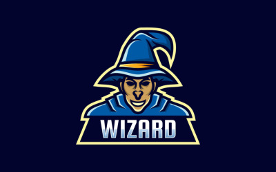 Wizard E-Sports und Sport-Logo-Stil