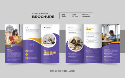 Kids Back To School Admission Trifold or Education Trifold Brochure Template design