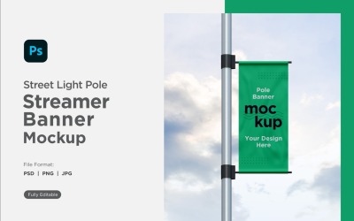Pole Banner Mockup Front View V 67