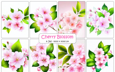 Реалістичний фон цвітіння вишні, гілка рожевої сакури з рожевими квітами та пелюстками
