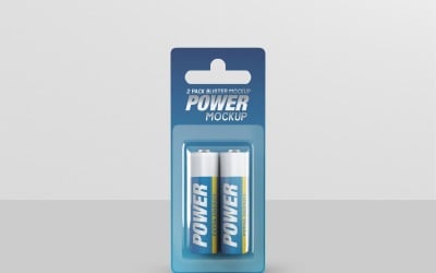 Battery Blister Pack Mockup