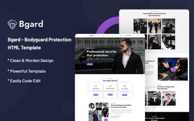Bgard – Modèle de site Web de protection des gardes du corps