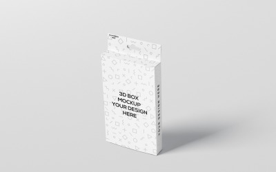 Flat Medium Rectangle Box With Hanger Mockup 2