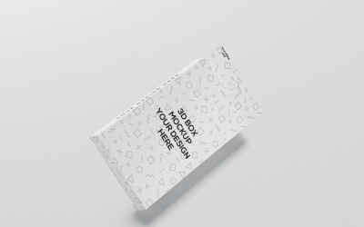 Flat Medium Rectangle Box With Hanger Mockup 3