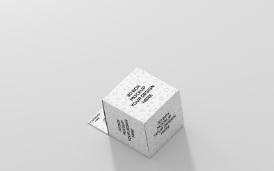 Maqueta de Mini Caja Cuadrada con Colgador 4