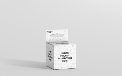 Mini scatola quadrata con gancio Mockup