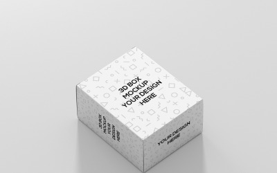 Mockup di scatola di grandi dimensioni rettangolare alto 4