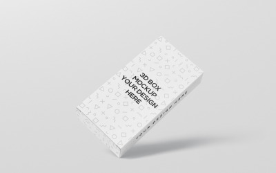 Mockup di scatola rettangolare alta sottile 3