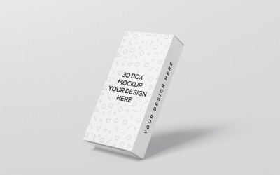 Mockup di scatola rettangolare alta sottile