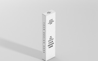 Mockup di scatola rettangolare lunga piatta 3