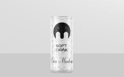 Realistic Aluminum Can Mockup