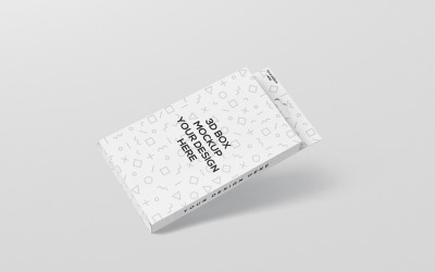 Scatola rettangolare media piatta con gancio Mockup 4
