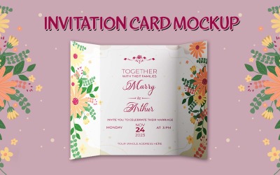 Design del mockup di biglietti d&amp;#39;invito creativi e moderni - Mockup del prodotto
