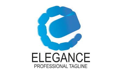 Elegancja Litera E Szablon Logo-