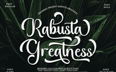 Grandeza Rabusta - Fonte de 4 Tipos