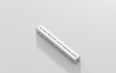 Maqueta de caja de embalaje de rectángulo alto delgado 4