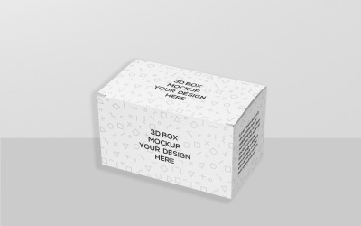 Maqueta de caja rectangular ancha 2