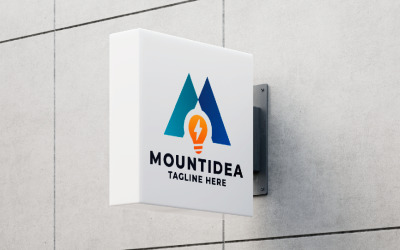 Modèle de logo Mount Idea Letter M Pro