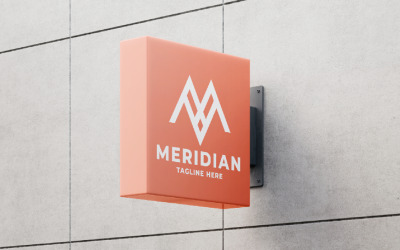 Modello di logo Meridian Business Letter M Pro
