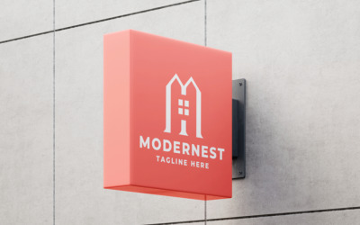 Modern landgoed Letter M Pro Logo sjabloon