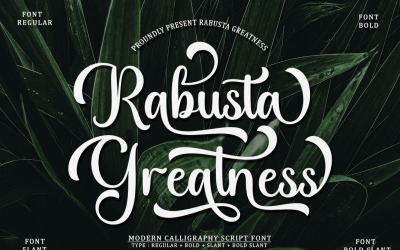 Rabusta Greatness – 4-Typ-Schriftart