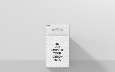 Short Rectangle Box With Hanger Mockup 5
