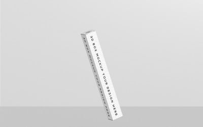 Slim High Rectangle packaging Box Mockup 2
