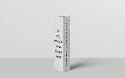 Slim High Rectangle Shape Box Mockup