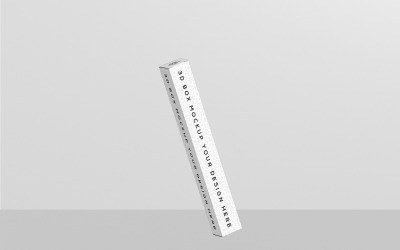 Smal hög rektangel förpackning Box Mockup 2