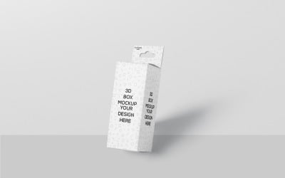 Small Size Rectangle Box With Hanger Mockup
