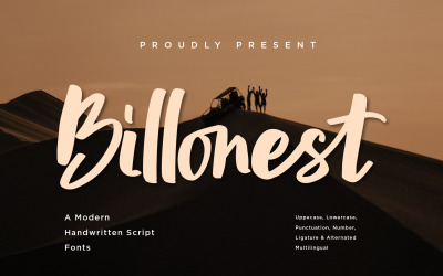 Billonest — nowoczesne czcionki skryptowe