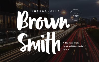 Brown Smith — czcionki Modern Bold Script