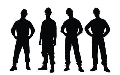 Mechanic silhouette vector collection