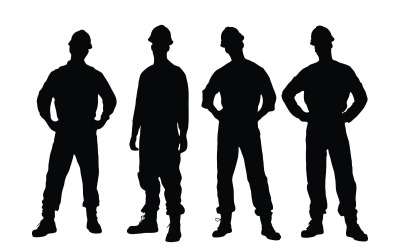 Mechanische silhouet vector collectie