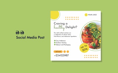 Salat-Social-Media-Vorlage