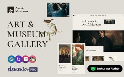 Artmuseum - Tema CMS WordPress Elementor per arte e musei