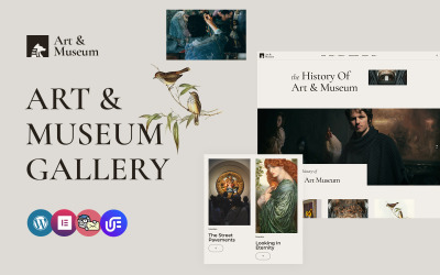 Kunstmuseum - Kunstschool en museum WordPress Elementor CMS-thema