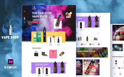 Vape Shop - UI Adobe XD Top-selling Products