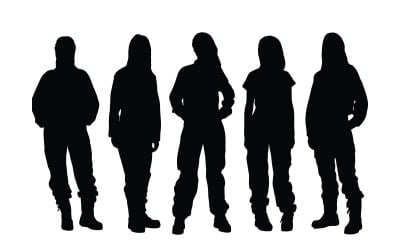 Anonym kvinnlig mekaniker siluett