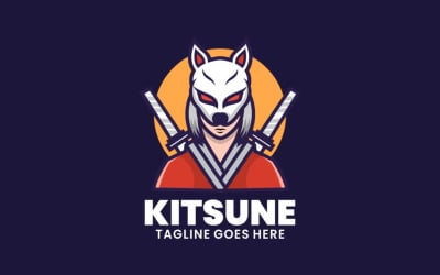 Kitsune Mascot Cartoon Logo
