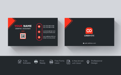 &quot;Elegant Corporate Business Card PSD Template: Make a Lasting Impression!&quot;