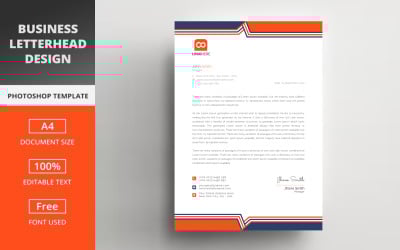 "Elevate Your Business Branding with Professional Corporate Letterhead PSD Template!"