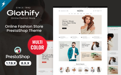 Glothify — motyw PrestaShop z modą i odzieżą