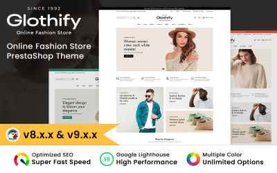 Glothify – тема PrestaShop для моди та одягу
