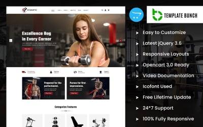 Gymnetic - Responsive OpenCart Theme for eCommerce